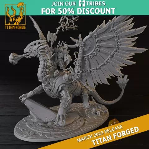 Steam Dragon - Titan Forged - Titan Forge Miniatures March 2023 by Titan Forge Miniatures
