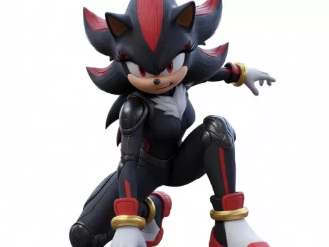 female shadow hedgehog 3d model - models 3D 305
