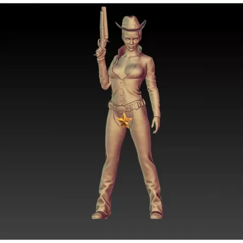 SEXY COWGIRLS -Betsy - EROTIC MINIATURE 75 MM SCALE by PrintPleasure
