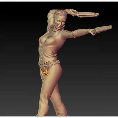 SEXY COWGIRLS -Betsy - EROTIC MINIATURE 75 MM SCALE by PrintPleasure
