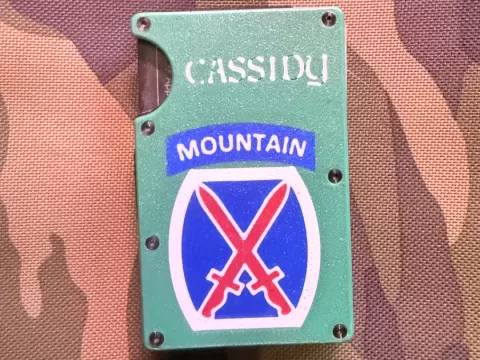 10th Mountain Division Ridge wallet panel cover