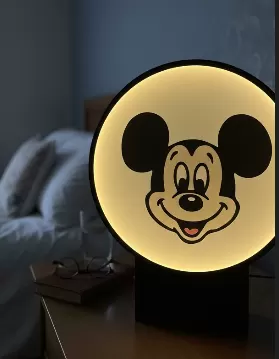 PrintableCharm Interchangeable Lamp Plate Mickey Mouse Disney