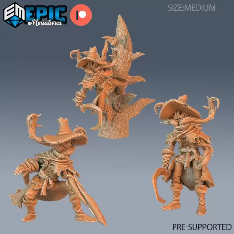 Pumpkin Scarecrow Set / Farmland Hay Creature / Evil Ghost / Jack O Lantern / Halloween Spirit by Epic-Miniatures