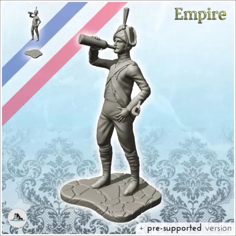 Drunk Napoleonic soldier 2 - Great Army Napoleon XIXe Napoleonic wars character by Hartolia Miniatures