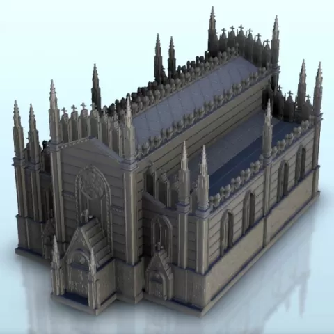 Gothic Christian church - Middle Age SAGA Medieval Fantasy Building Tabletop by Hartolia Miniatures