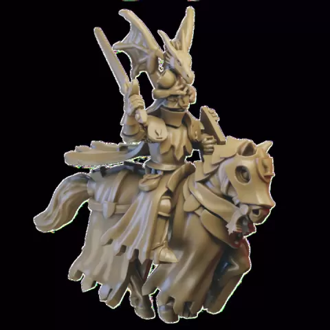 Knight of the Grail character miniature (32mm, modular) by Juhász Gergely