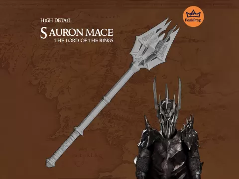 HIgh Detail Sauron Mace (from The Lord of THe Rings) - Peakprop
