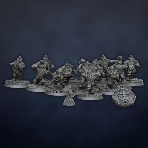 Team Dwarf Kingdoms Fantasy Football by Dragon's Lake Miniaturas