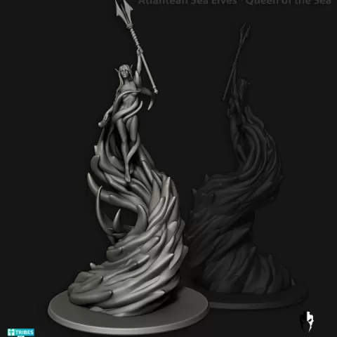 Atlantean Sea Elves - Queen of the Sea by Edge Miniatures