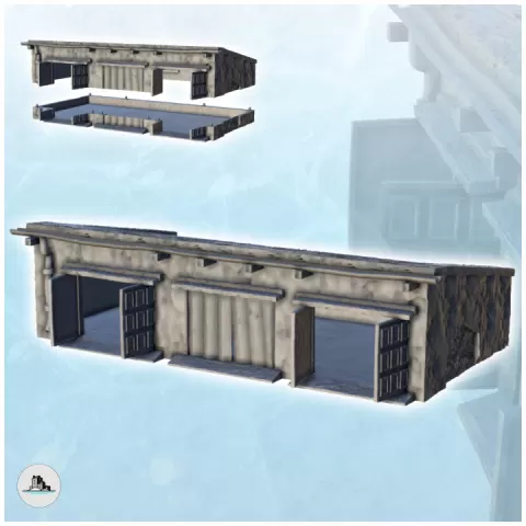 Barn with double doors (9) - Flames of war Bolt Action USSR WW2 Cold Era Modern Russia by Hartolia Miniatures