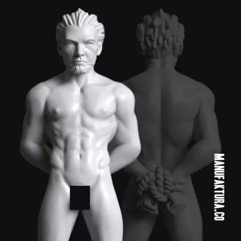 Sub Series 34 - Naked & Bound Male Prisoner Slave by Manufaktura Miniatures LLC