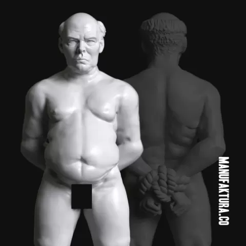 Sub Series 33 - Naked & Bound Male Prisoner Slave by Manufaktura Miniatures LLC