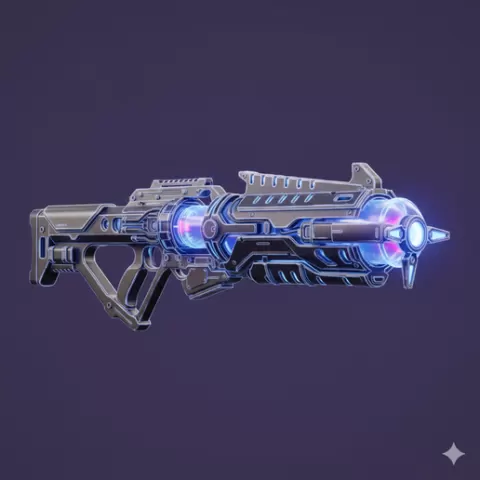 Single STL Futuristic Plasma Rifle Destroyer Prop - High-Detail Sci-Fi Energy Weapon 3D Print Model for Cosplay & Display