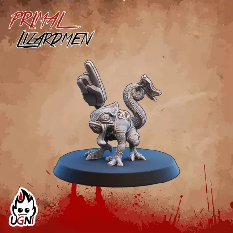 Chameleon Fan - Lizardmen - Fantasy Football by UGNI Miniatures
