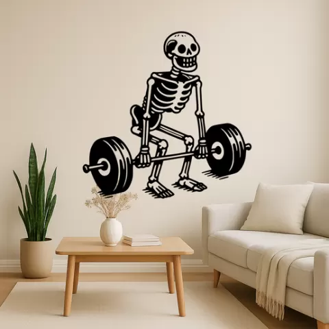 Skeleton Gym - Wall Art Multicolor