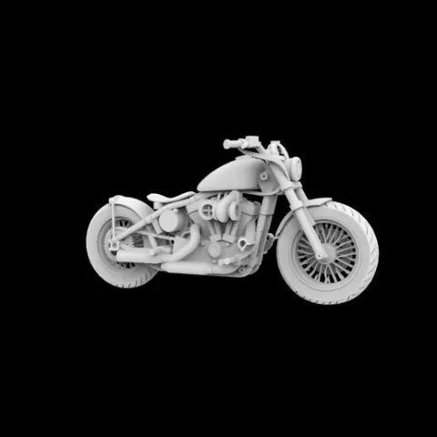 Harley Davidson Motorcycle 3D Print Mode