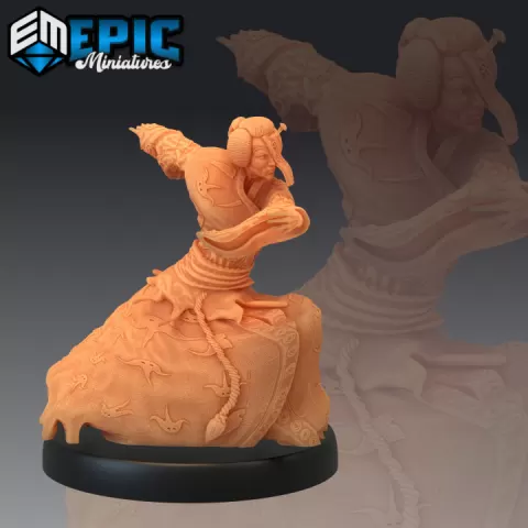 Jiangshi Roof Attacking / Walking Spirit / Undead Vampire / Female Zombie by Epic-Miniatures