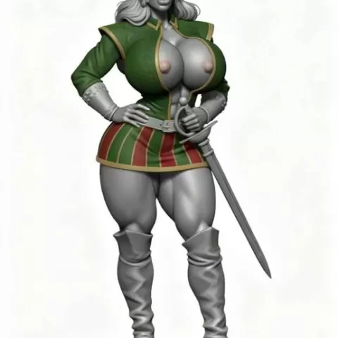 Figurine Conquistadora Española Sexy - Modelo 3D Imprimible Adulto