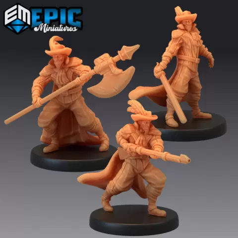 Musketeer Halberd / Fearless Warrior / Kings Guard / Brave Fighter by Epic-Miniatures