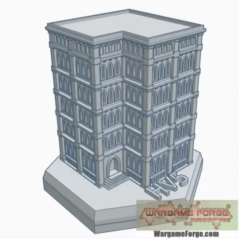 Gothic Building 72 Hex Map Scale HMSG072 by Wargame Forge
