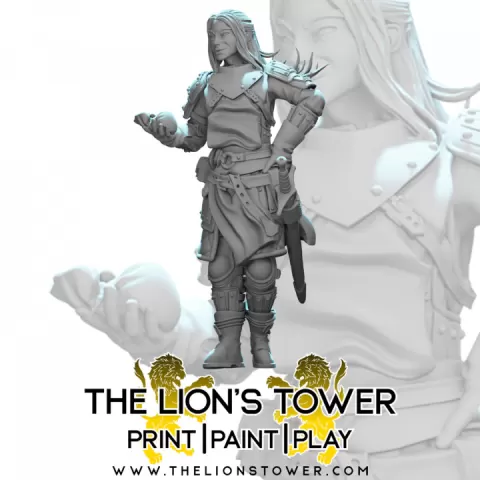 Mercenary Company - Nell (32mm scale presupported miniature) by The Lion's Tower Adventurers Guild