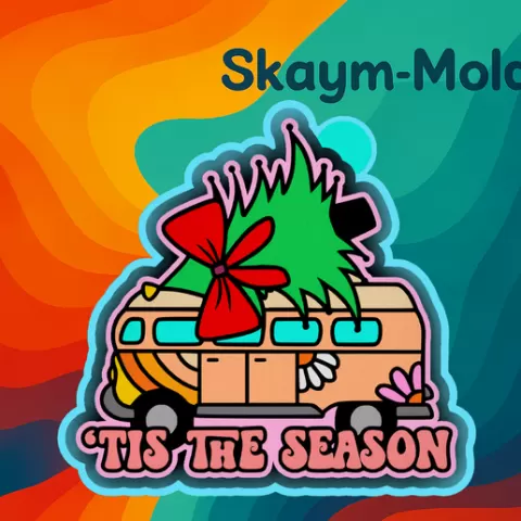 🎄🚌 ’Tis The Season Bus Design Mold – Freshie, Ornament, Resin & Candle Mold