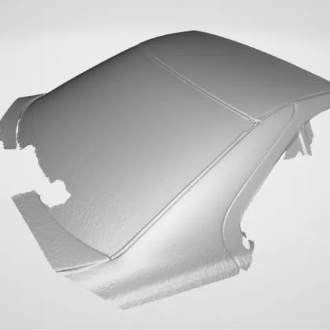 BMW E36 sedan rear window 3d scan