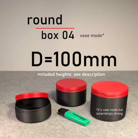 Round Box 04 - Diameter 100mm (vase mode)