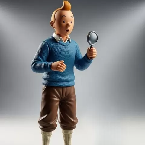 Tintin's adventure, TinTin and Showy, ready to 3D print and DIY