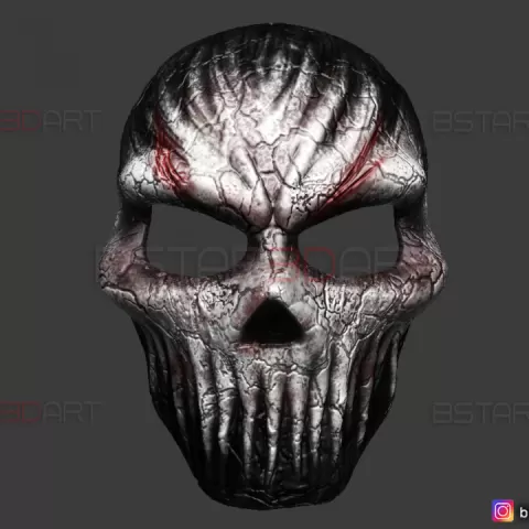 The Death Mask - Killer Mask - Legion Joey Mask - The Horror Mask by 3DpropsDesigns