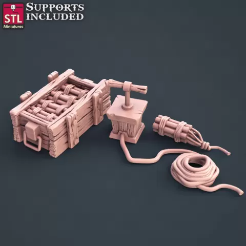 Miners Explosives by STL Miniatures