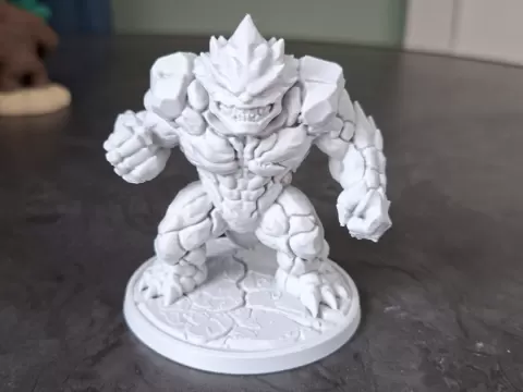Stone Golem Warrior – Fantasy Miniature