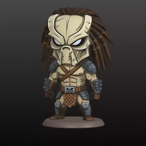 Chibi Predator Figurine Cartoon Style