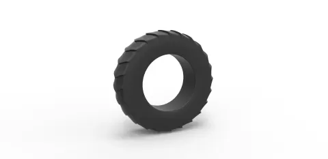 Pulling tractor rear tire 9 Scale 1:25 - 3DTechDesign