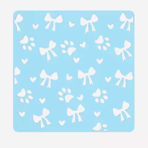 Stencil Laços e Patas