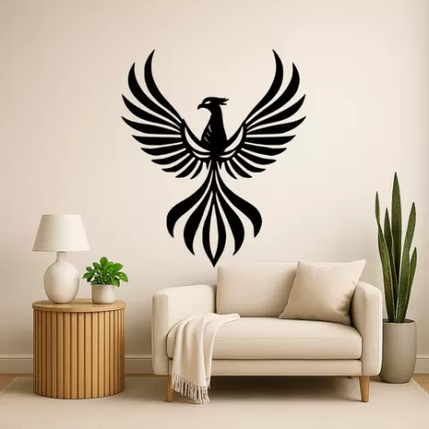 Tribal Phoenix - Wall Art Multicolor