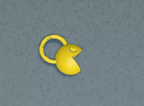 Angry Pac-Man Keychain - Danny Stormdrifter