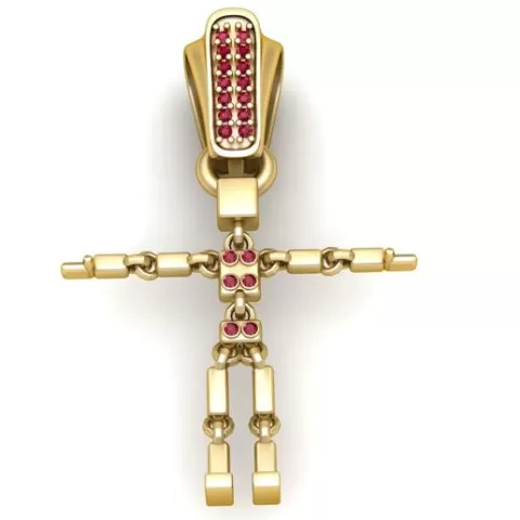 Ruby Stick Man Pendant – 3D Printable Model