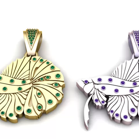 Betta fish pendant