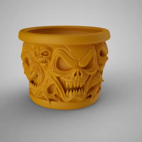 Scary Halloween Planter