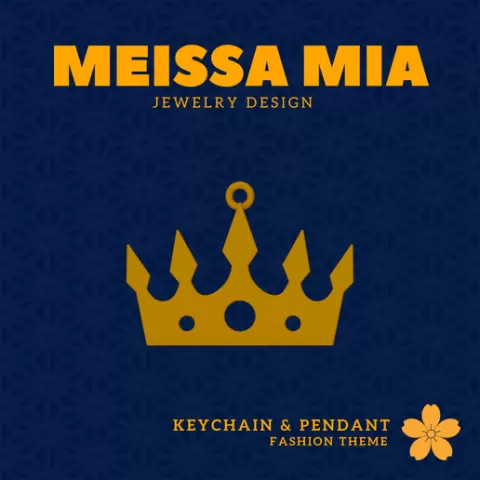 Pocket Royalty – 3D Print File for Crown & Tiara Keychain or Pendant - Crown Keychain - Tiara Pendant - Girl's Fashion - Princess Fashion Accessories