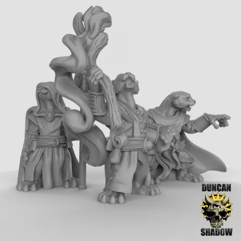 Otter spellcasters (pre supported) by Duncan Shadow