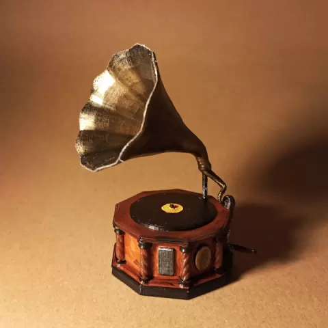 Gramophone Miniature by 3dDaveJ
