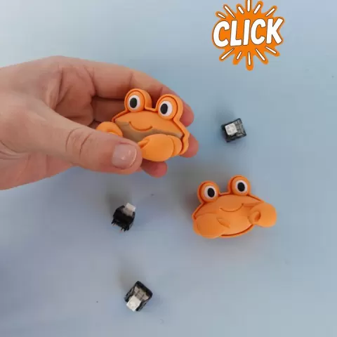 Crab Fidget Clicker Keychain by Clickify 3D