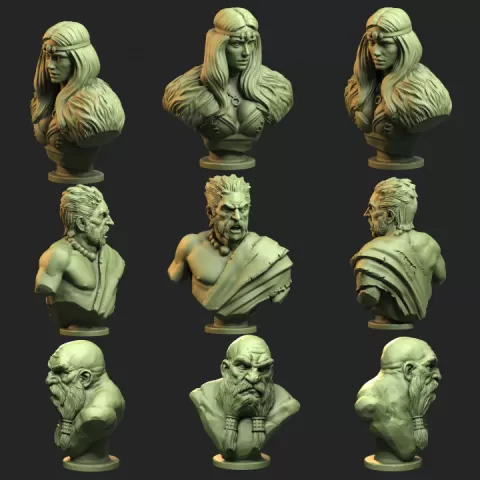 Bust Bundle [Professionally Pre-Supported] by TytanTroll Miniatures