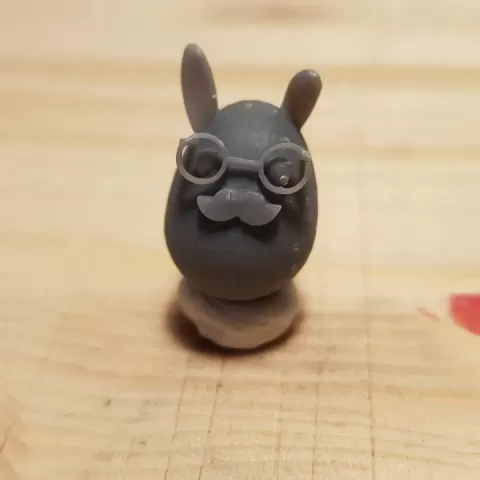 Mustache easter bunny by Positivelysydney