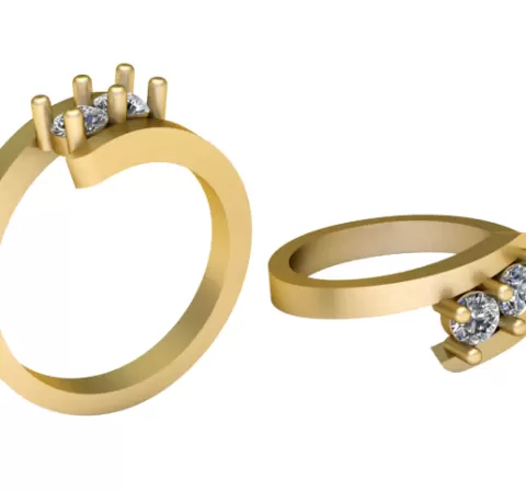 Modern Tension-Set Ring