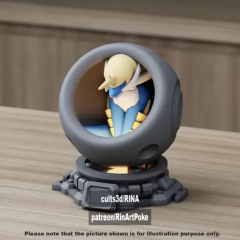 Samurott in healing machine pods