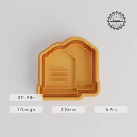 Graveyard Shape Cutter & Stamp Set, 6-Piece Collection, Perfect for Halloween Cookies & Fondant, 3 Sizes: S/M/L