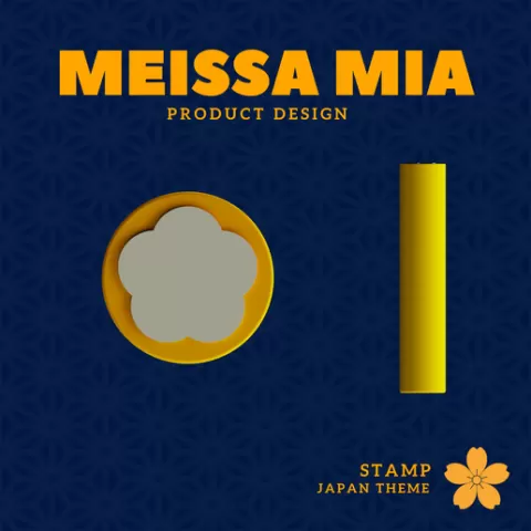 Japanese Plum Blossom (Ume) Stamp – Japanese Flower - 3D Print File for Decorative Cookie & Clay Impressions
